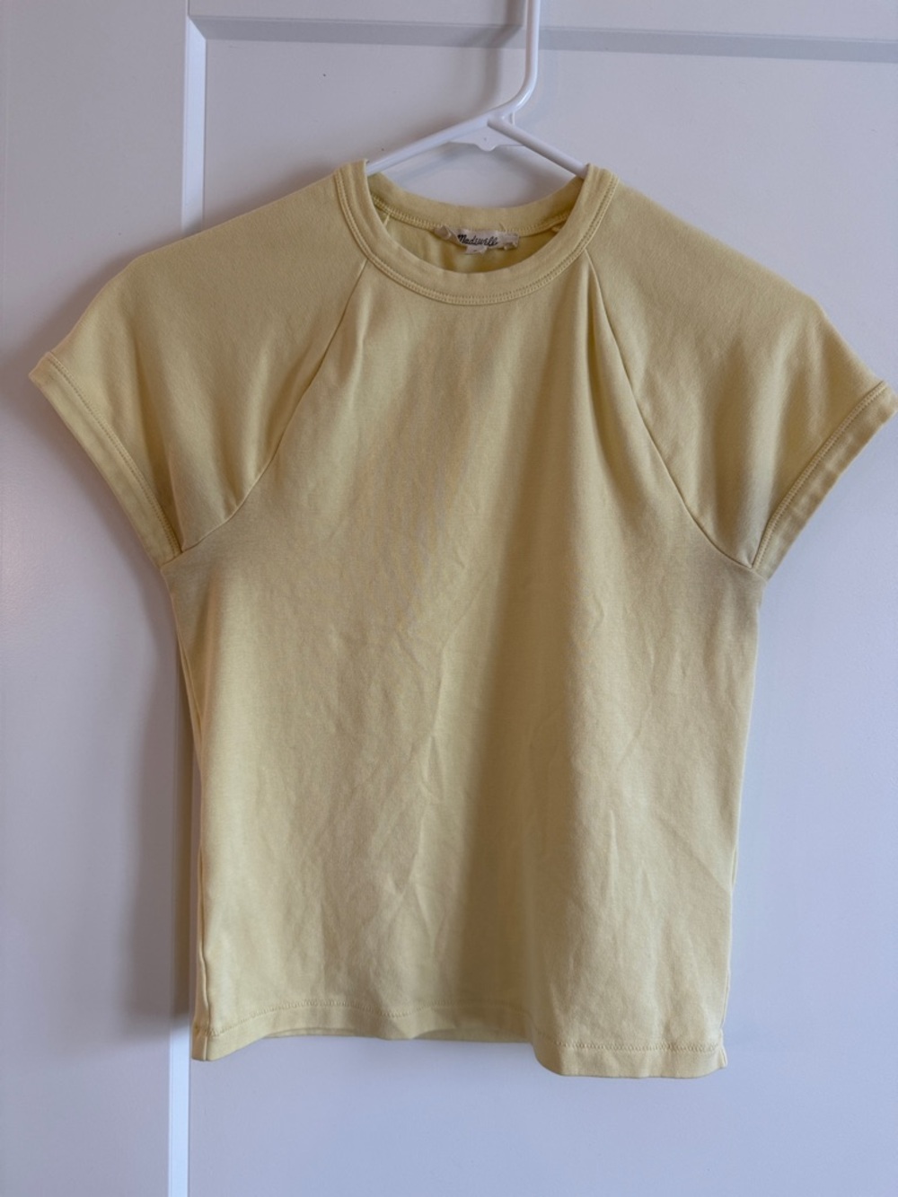 Madewell Pale Yellow Short Sleeve Crew Tee
